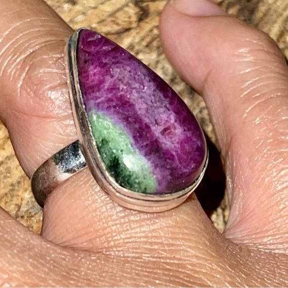 Saualpite Ruby Zoisite Statement Ring Size 7 - Picture 7 of 10